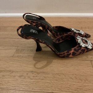Zara leopard print high heels